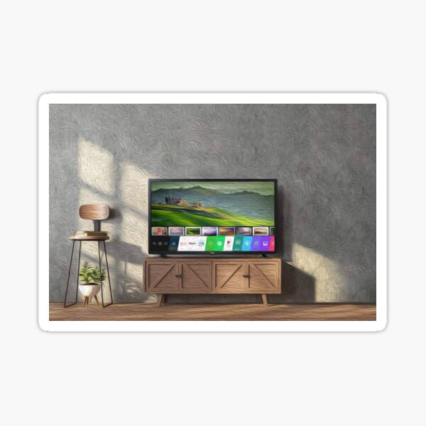 oil paint smart tv Sticker