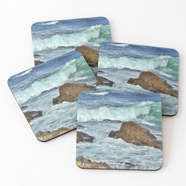 Item preview, Churning Surf, Monterey Coastal Waters, waves of indigo and green designed and sold by shirleyarment.