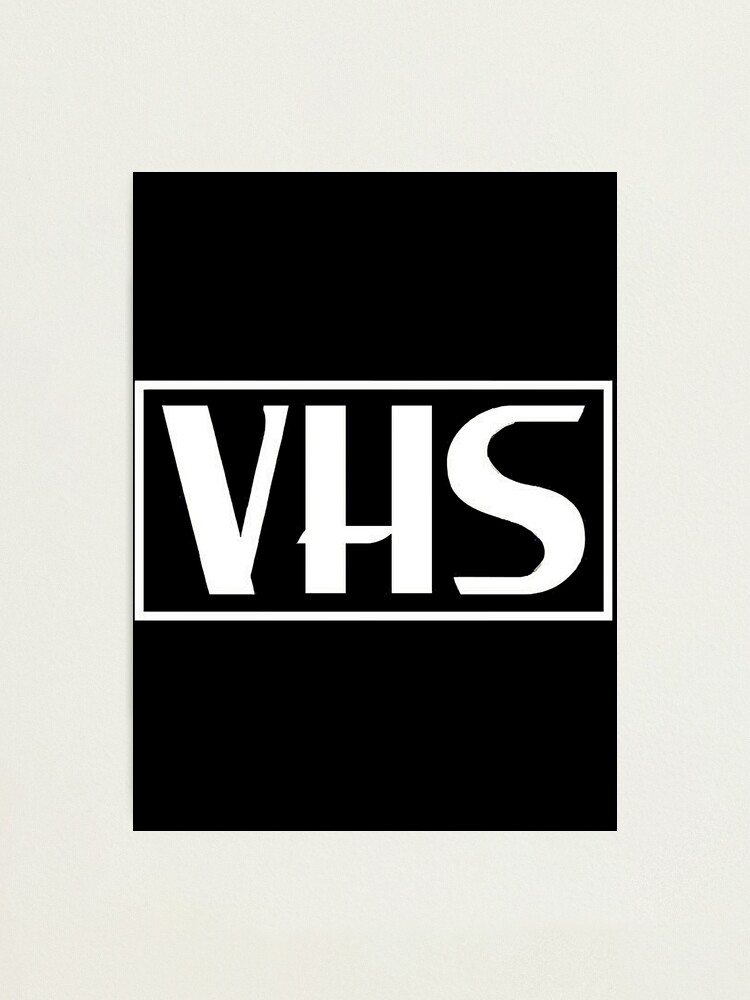 Vhs Logo In White Photographic Print By Gurmanar Redbubble