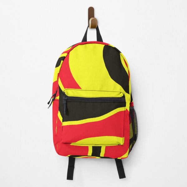 Item preview, Bright Yellow Red Black Snake Inspired Abstract Bold Art Minimalist designed and sold by hopecope.