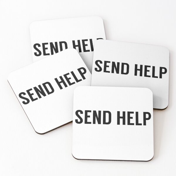 Item preview, Send Help Typography On White designed and sold by tinyteacups.