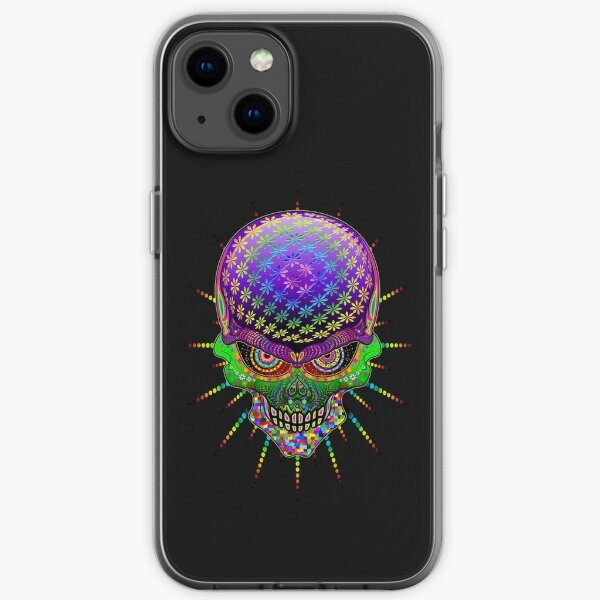 Crazy Skull Psychedelic Explosion iPhone Soft Case