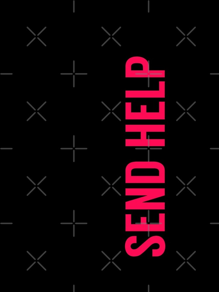 Thumbnail 4 of 4, iPhone Case, Send Help Typography In Pink designed and sold by tinyteacups.