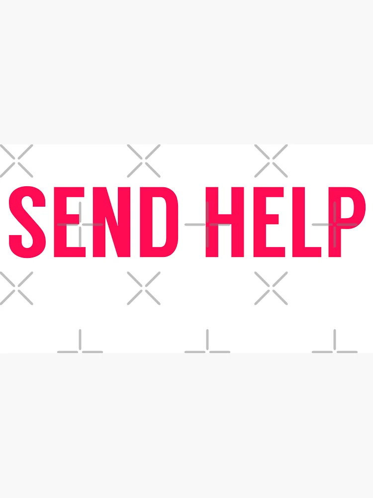 Thumbnail 3 of 3, Cap, Send Help Typography In Pink designed and sold by tinyteacups.