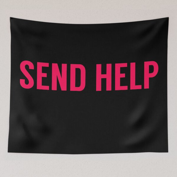 Item preview, Send Help Typography In Pink designed and sold by tinyteacups.