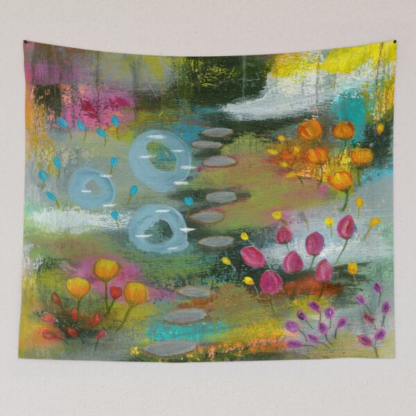 Item preview, Bright Curiosity 2, Abstract Landscape Flowers Landscape Painting designed and sold by Itaya Art.