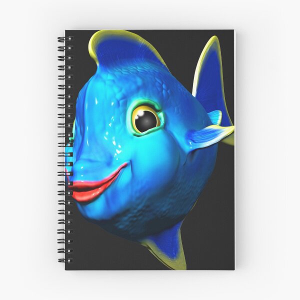Item preview, Cute Blue Fish Cartoon 3D Digital Art designed and sold by arivasrobbins.