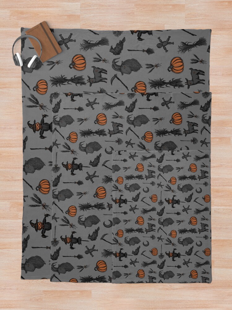 Alternate view of Spooky Harvest Throw Blanket