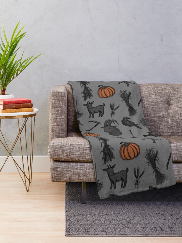 Alternate view of Spooky Harvest Throw Blanket