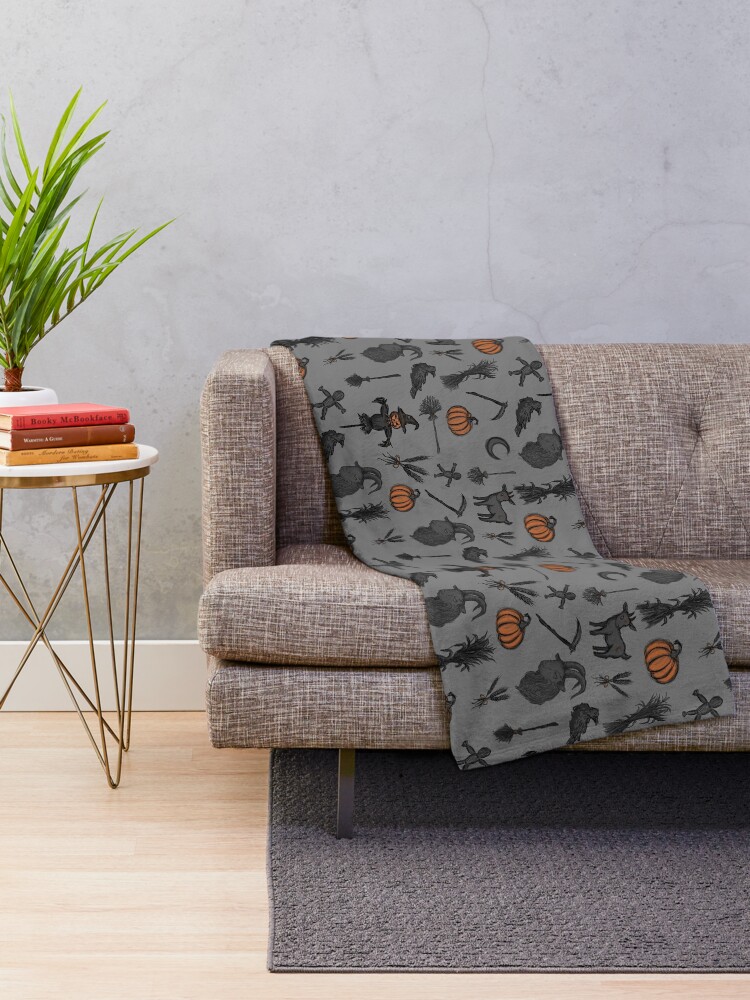 Alternate view of Spooky Harvest Throw Blanket