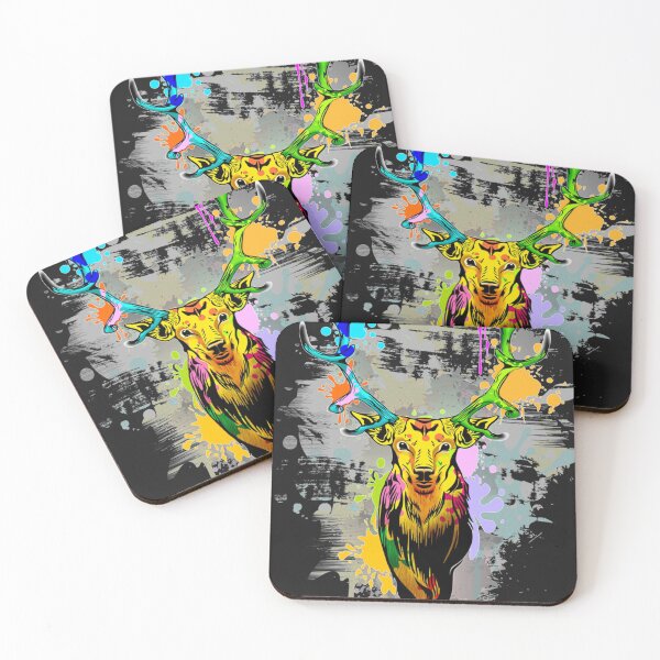 Item preview, Deer PopArt Dripping Paint designed and sold by arivasrobbins.