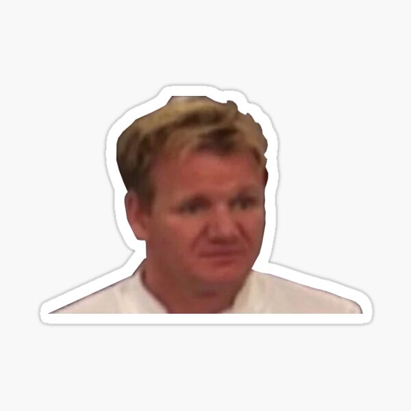 gordon ramsay with a massive knife Sticker for Sale by lsindhi21