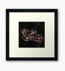 I Aim to Misbehave with Background Framed Print