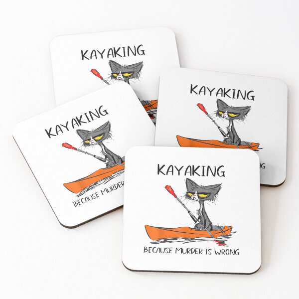 Item preview, Kayaking because Murder is Wrong-Best Gift Ideas cat lovers T-Shirt designed and sold by tinhpham.
