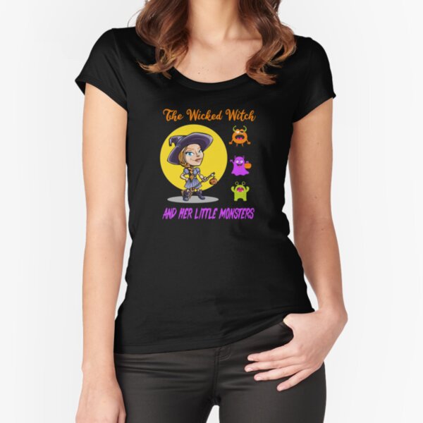 The Wicked Witch and Her Little Monsters Fitted Scoop T-Shirt