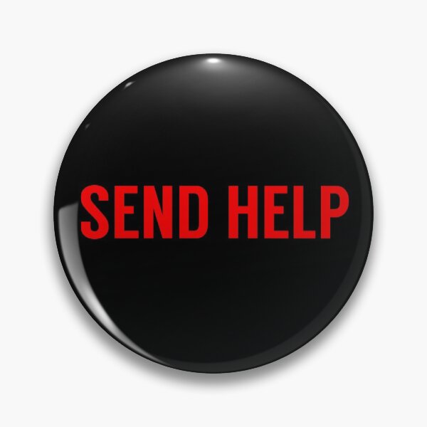 Item preview, Send Help Typography In Red designed and sold by tinyteacups.