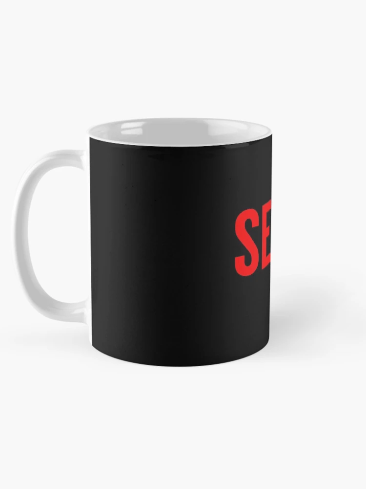 Thumbnail 5 of 6, Coffee Mug, Send Help Typography In Red designed and sold by tinyteacups.