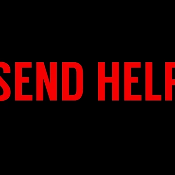 Artwork thumbnail, Send Help Typography In Red by tinyteacups