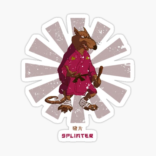 "Splinter Retro Japanese TMNT " Sticker for Sale by Nincehelsor | Redbubble