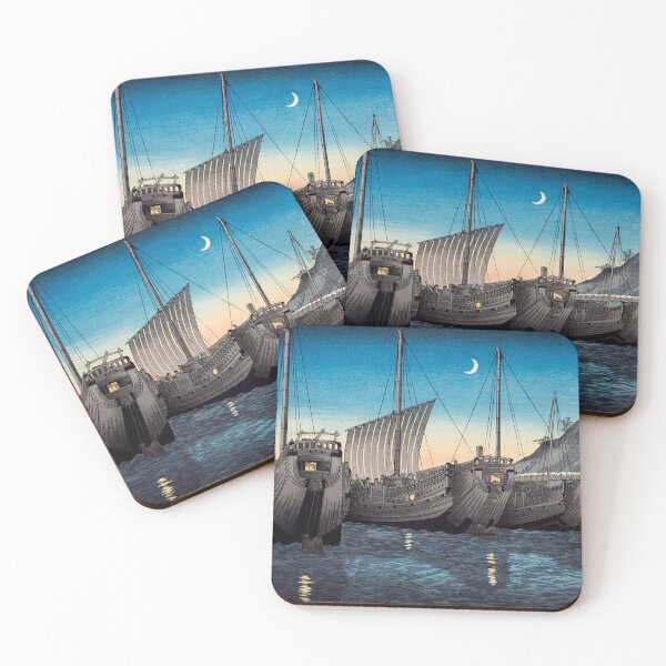 Item preview, Junks in Inatori Bay, Izu (1926) by Hiroaki Takahashi designed and sold by schrodes.