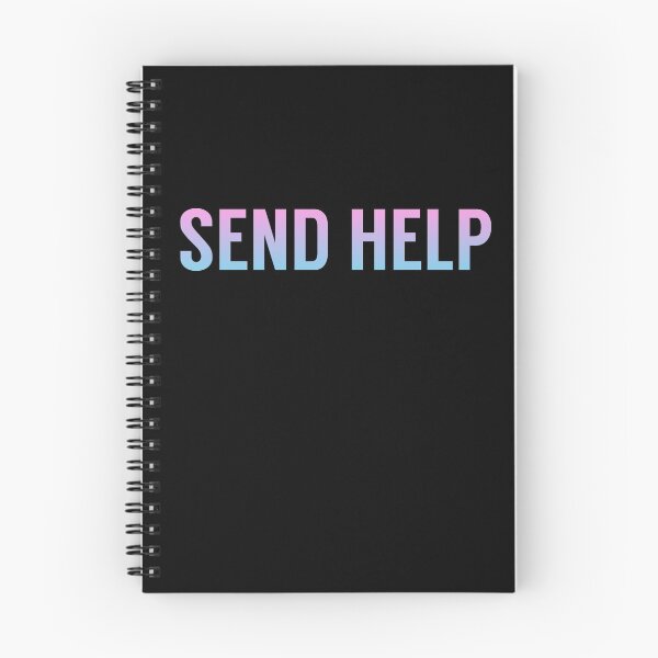 Item preview, Send Help Typography In Pink and Blue Gradient designed and sold by tinyteacups.