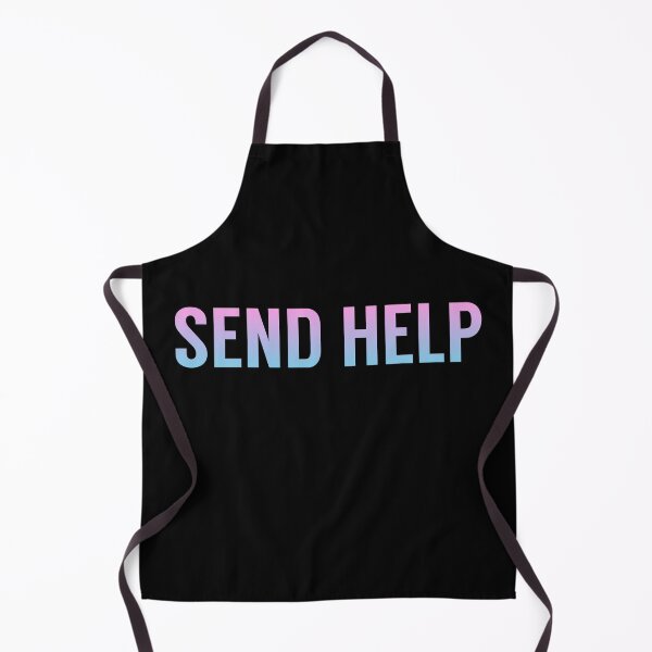 Item preview, Send Help Typography In Pink and Blue Gradient designed and sold by tinyteacups.