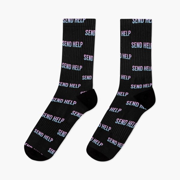 Item preview, Send Help Typography In Pink and Blue Gradient designed and sold by tinyteacups.