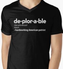 Deplorable Definition: Hardworking American Patriot Men's V-Neck T-Shirt
