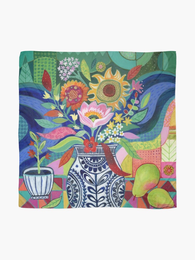Alternate view of Late Summer Blooms Scarf