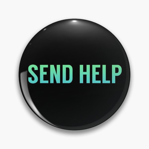Item preview, Send Help Typography In Green and Blue Gradient designed and sold by tinyteacups.