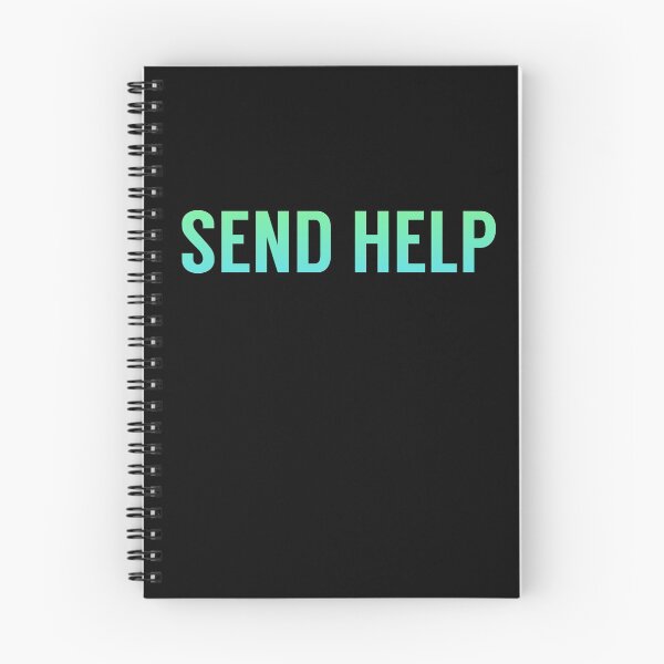 Item preview, Send Help Typography In Green and Blue Gradient designed and sold by tinyteacups.