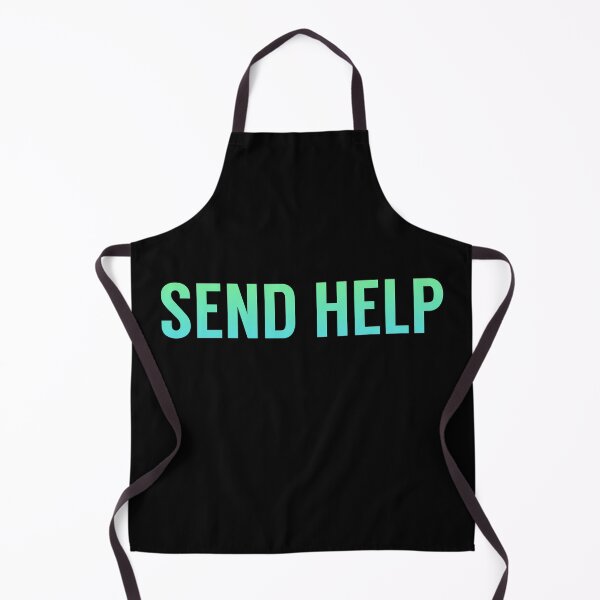Item preview, Send Help Typography In Green and Blue Gradient designed and sold by tinyteacups.