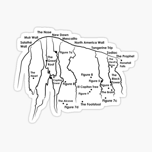 Item preview, El Capitan | Rock Climbing Routes designed and sold by designsbyMoiLS.