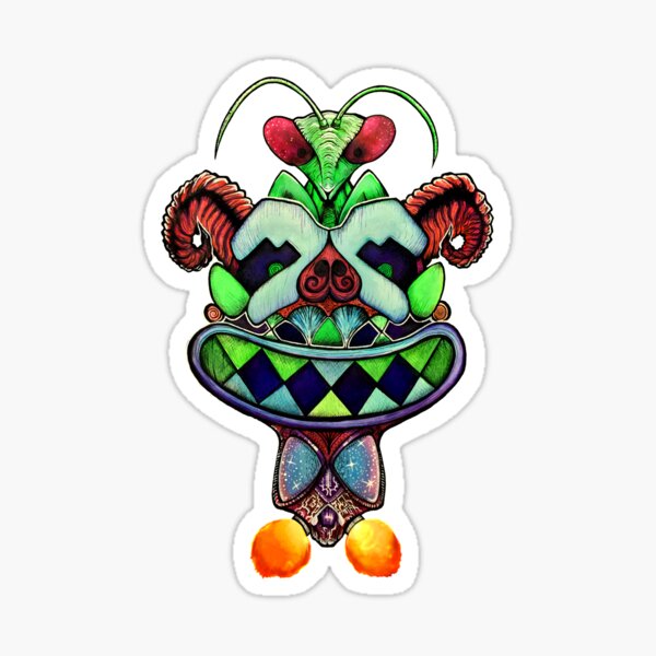 Phil the Mantis and his Magical Spaceship Sticker