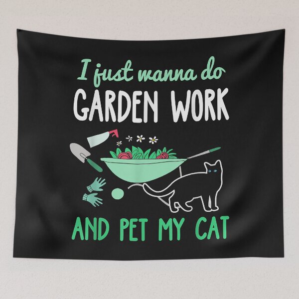 Item preview, I just want to work in my garden and hangout with my cat T-Shirt designed and sold by tinhpham.