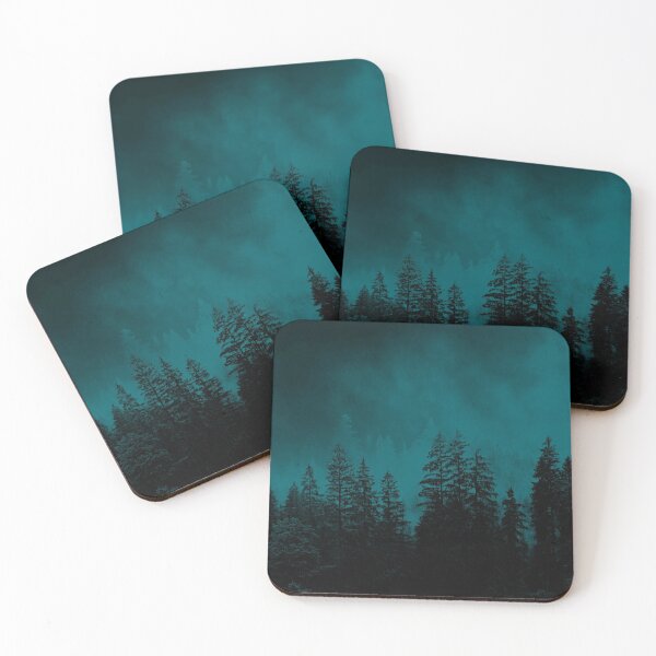 Item preview,  Foggy Light Blue and black Forrest abstract  designed and sold by PureNature4K.