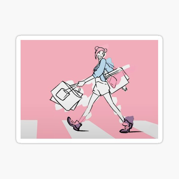 "Nobara shopping spree" Sticker for Sale by pinksetton | Redbubble