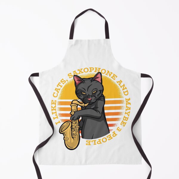 Item preview, Cat Saxophone retro sunset designed and sold by TRIBExSPACE.