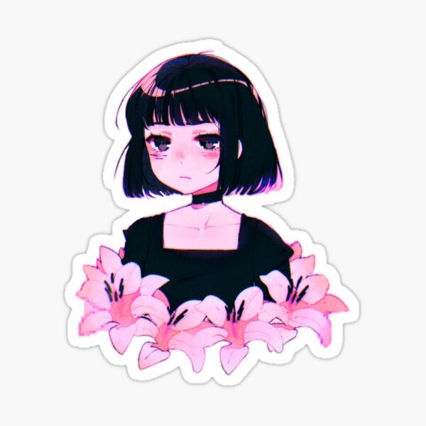 Colorful Flowers Sticker for Sale by anime-saturn