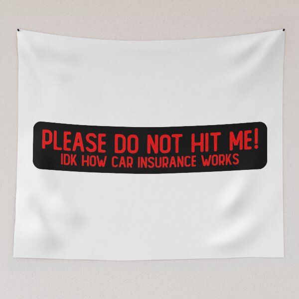 Item preview, Please Don't Hit Me IDK How Car Insurance Works Honest Bumper designed and sold by Sour Soul.