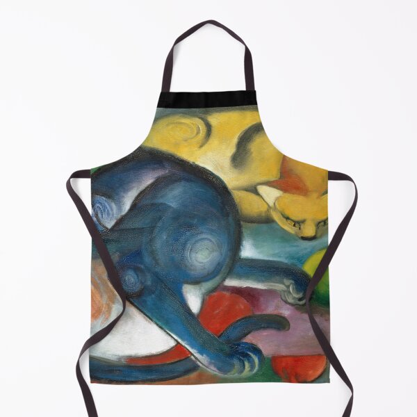 Item preview, Two cats, blue and yellow (1912) painting in high resolution by Franz Marc. designed and sold by janicerafael.