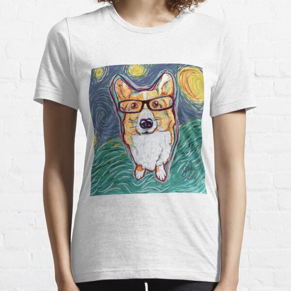 Stray Night Corgi with glasses Essential T-Shirt