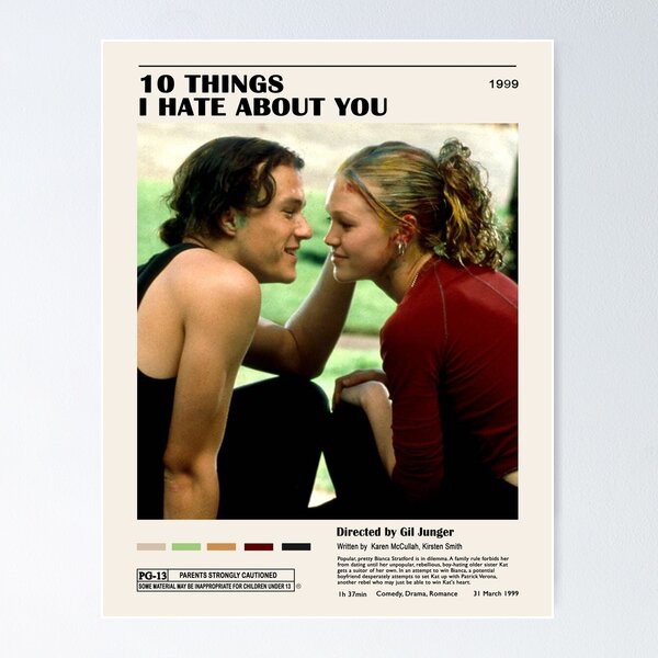 10 Things I Hate About You 90s movie Poster | Poster