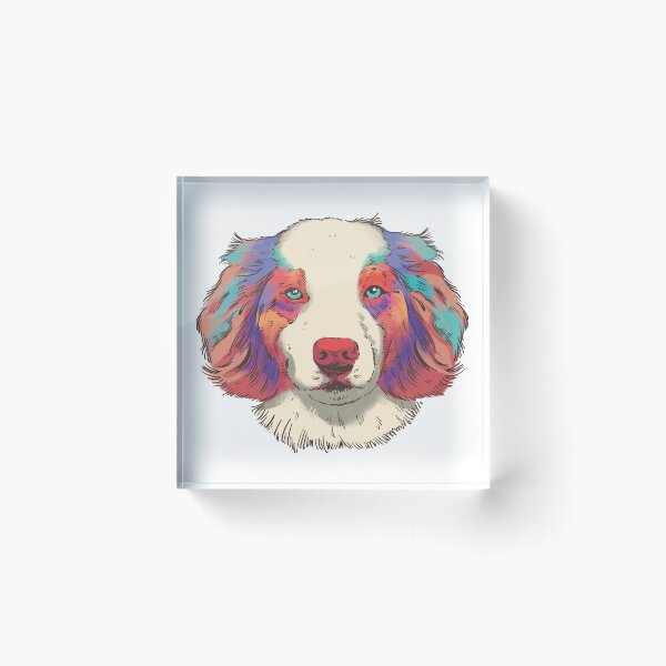 Item preview, Australien Shepherd dog watercolor designed and sold by TRIBExSPACE.