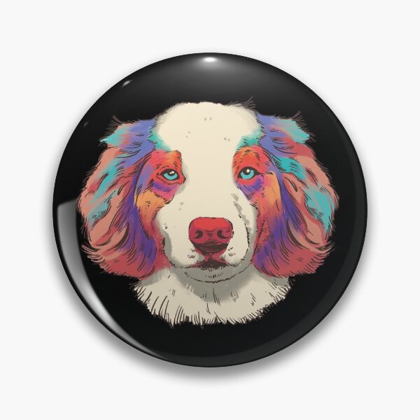 Item preview, Australien Shepherd dog watercolor designed and sold by TRIBExSPACE.