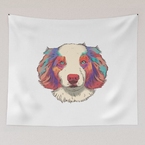 Item preview, Australien Shepherd dog watercolor designed and sold by TRIBExSPACE.