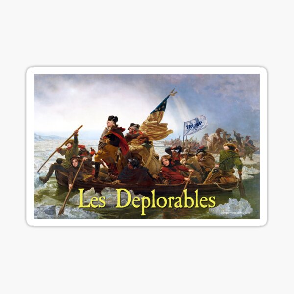 Les Deplorables Crossing the Delaware Sticker