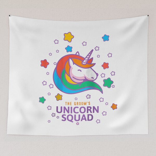 Item preview, Bachelor party unicorn, Funny matching set, 2 of 2, Squad Raglan Baseball Tee designed and sold by GiselleShop.