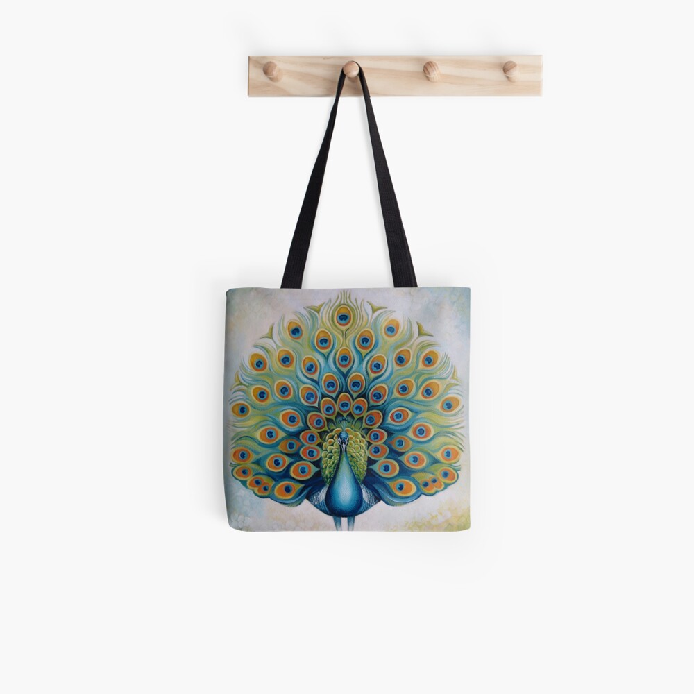 peacocks tote bags