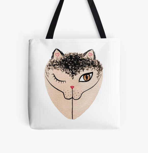 meme vulva cat All Over Print Tote Bag